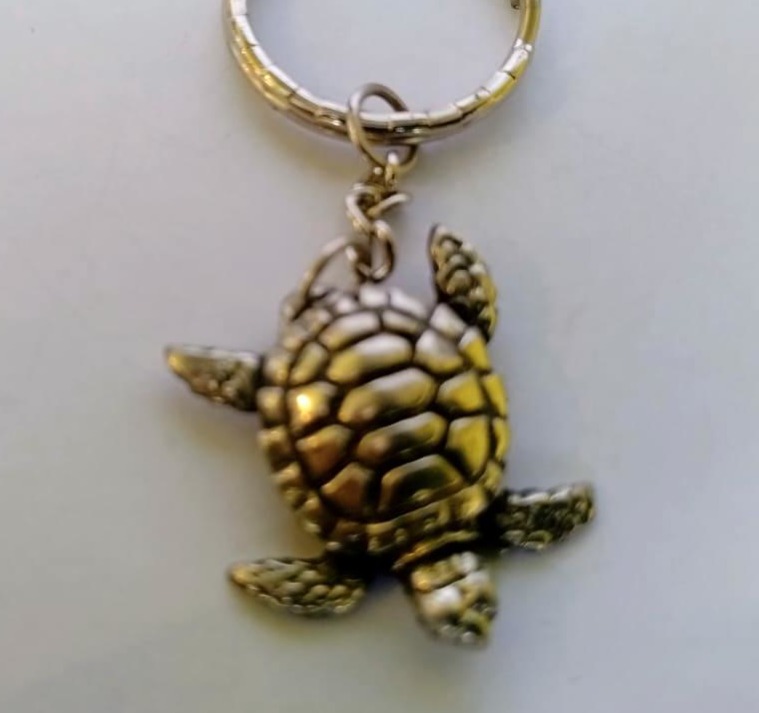 Handcrafted Pewter Sea Turtle Keychain – Nautical Ocean Gift for Turtle Lovers - Image 2